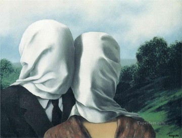  Surrealist Oil Painting - the lovers 1928 Surrealist